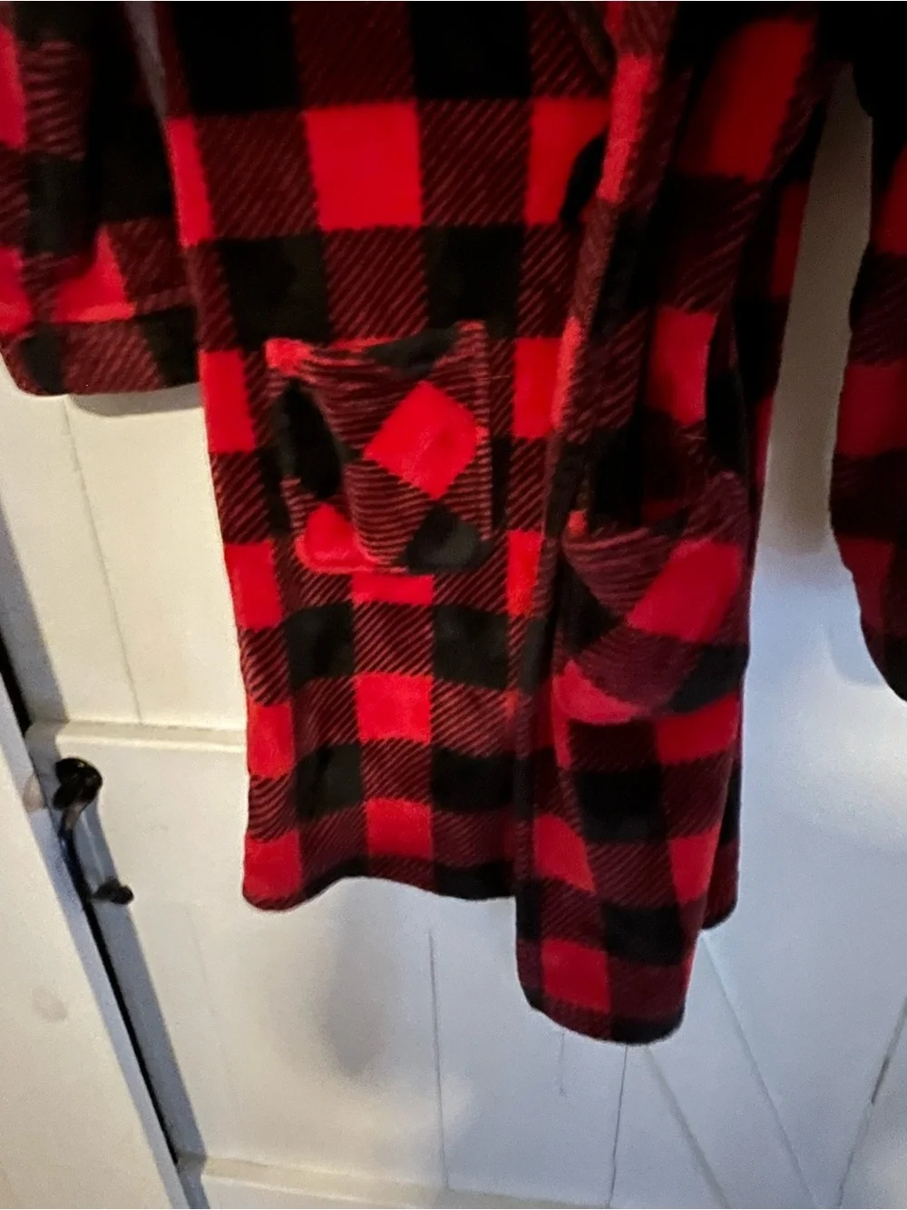 Youth Cozy Red & Black Buffalo Plaid Hooded Robe
